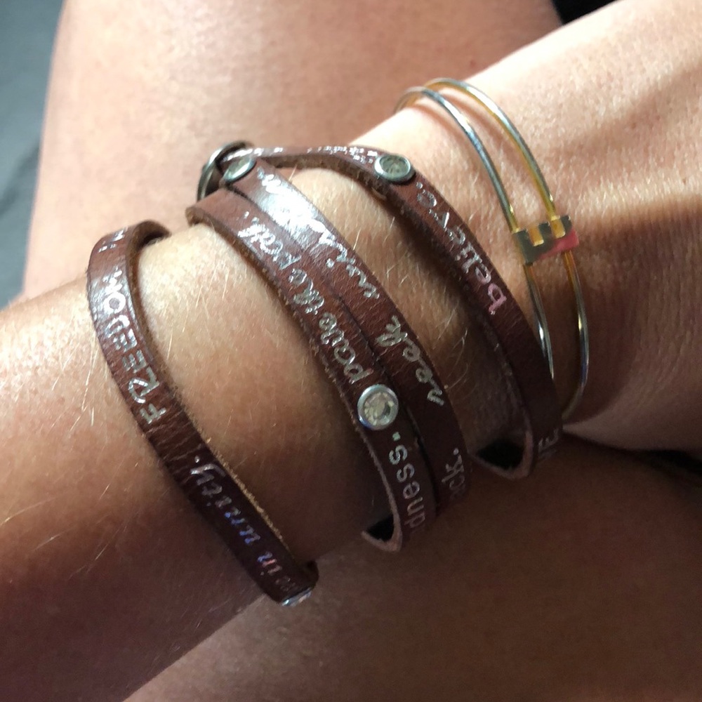 Beautiful leather wrap bracelet